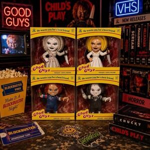 Bride of Chucky Chucky Tiffany Vinyl Figures Lot 4 CultureFly Horror New Rare
